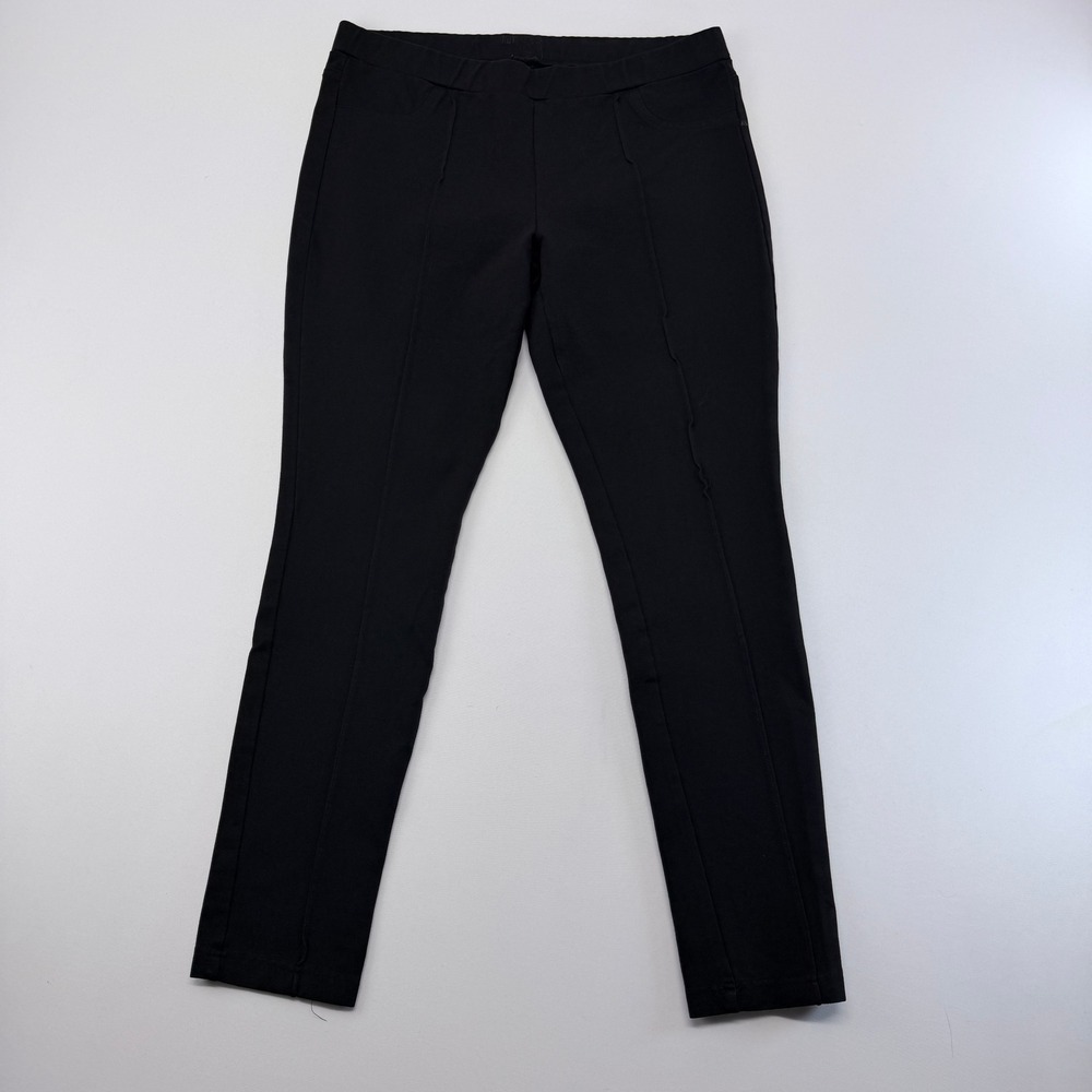 KUT from the Kloth Womens Black Ponte Knit Skinny Pull On Pants Size 10 Seamed